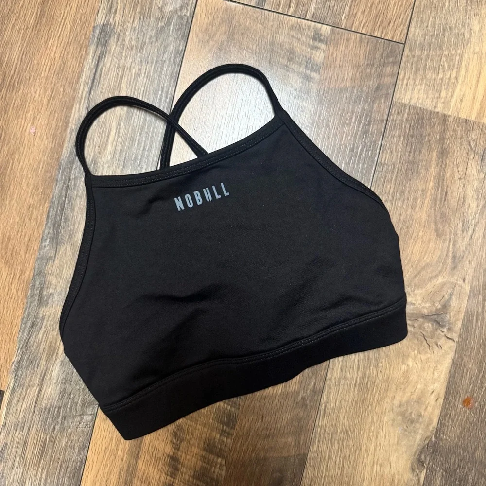 NOBULL Midnight Black Athletic Bra - Picture 1 of 5